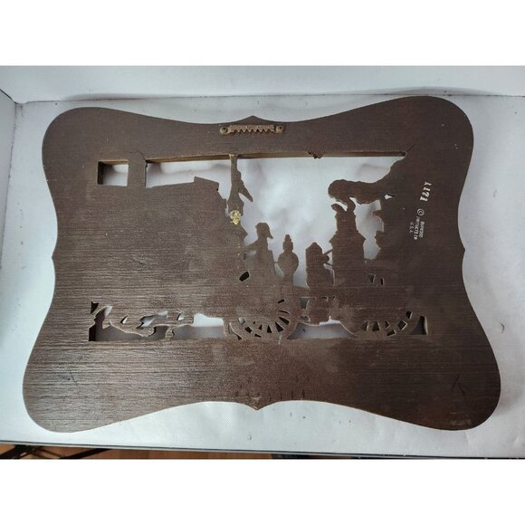 Vintage Burwood Victorian Carriage Horses Carved Dimensional Wall Plaque - Picture 7 of 9